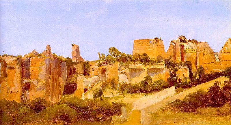 Charles Blechen The Ruins of the Septizonium on the Palatine in Rome Sweden oil painting art